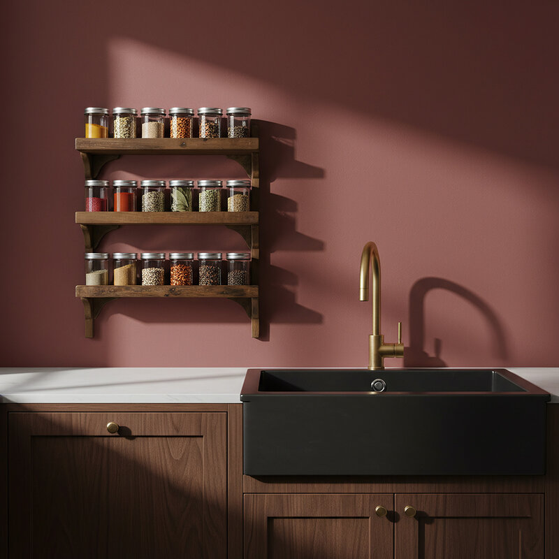 Raw Materials-collectie Factory Kitchen Shelf - FSC Recycled Wood - 50x16x64 cm