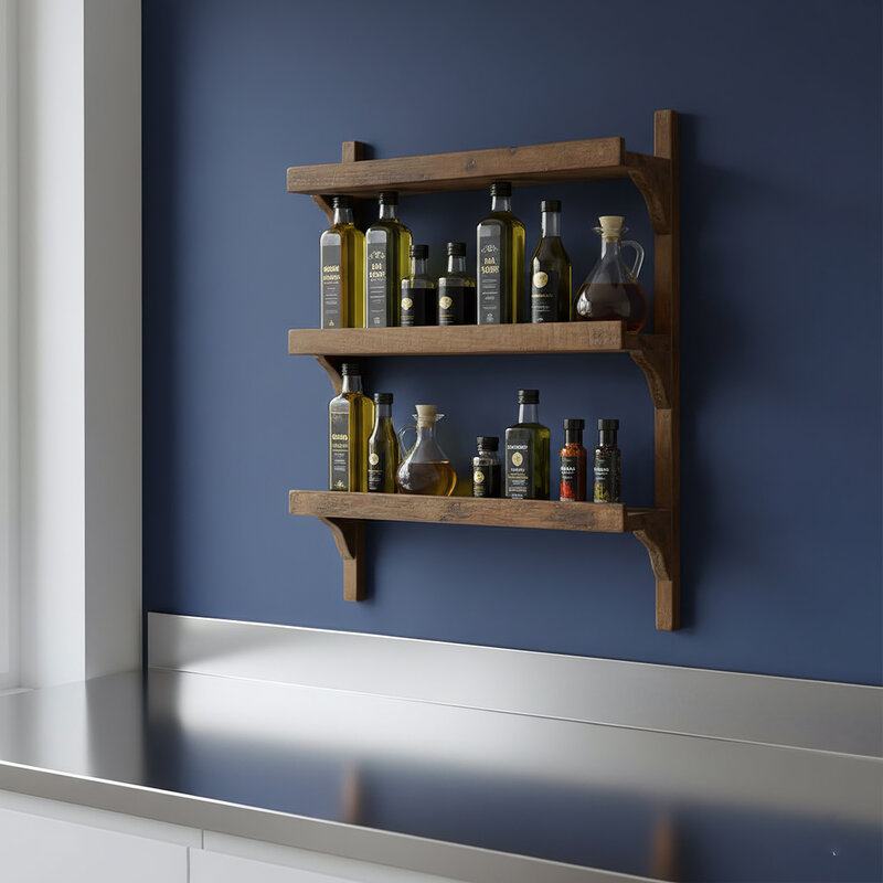 Raw Materials-collectie Factory keukenrek - FSC-gerecycled hout - 50x16x64 cm