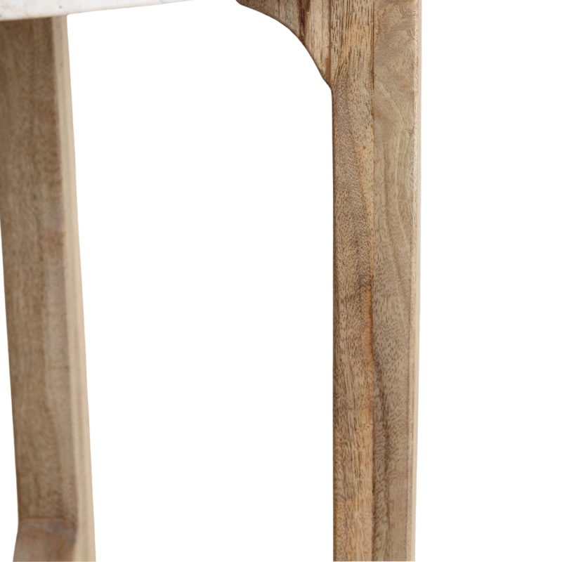 Raw Materials-collectie Marmeren bijzettafel CrÃ©me - 50x50x50 cm