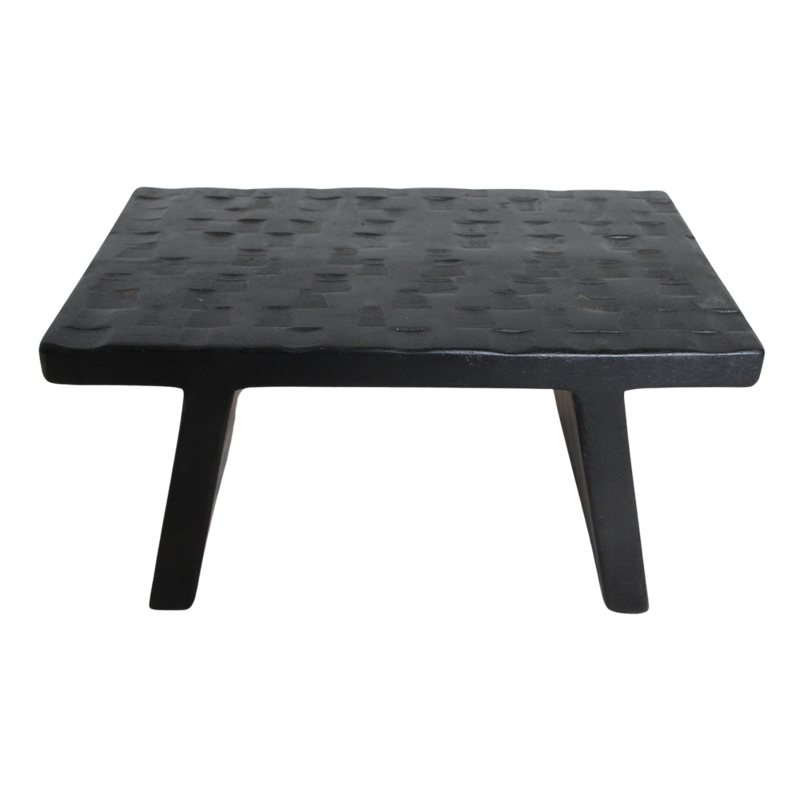 Raw Materials-collectie Black mango wood side table/stool - 40x25x20 cm