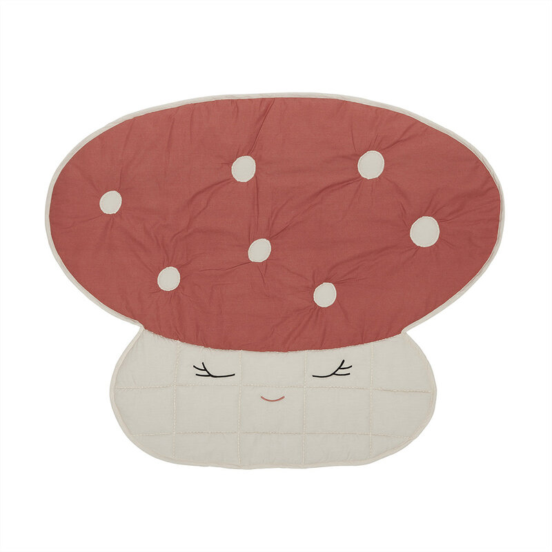 OYOY MINI-collectie Gewatteerde plaid  paddenstoel rood