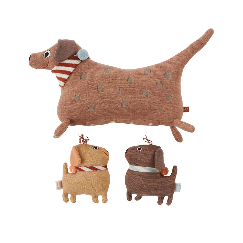 OYOY MINI-collectie Hunsi hond met twee puppy's Coco & Max