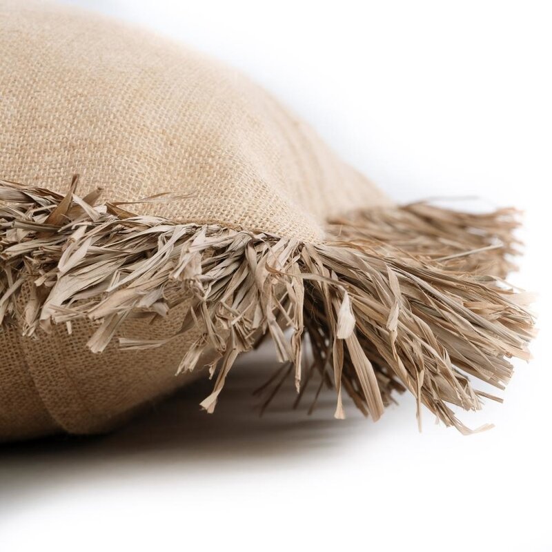 Bazar Bizar The Jute Bonita Cushion Cover - Natural - 60x60  - Copy