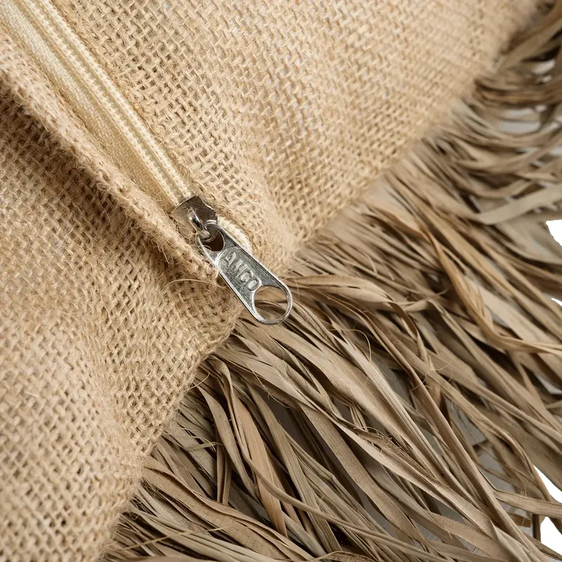 Bazar Bizar Jute Bonita Kussenhoes - Naturel - 60x60