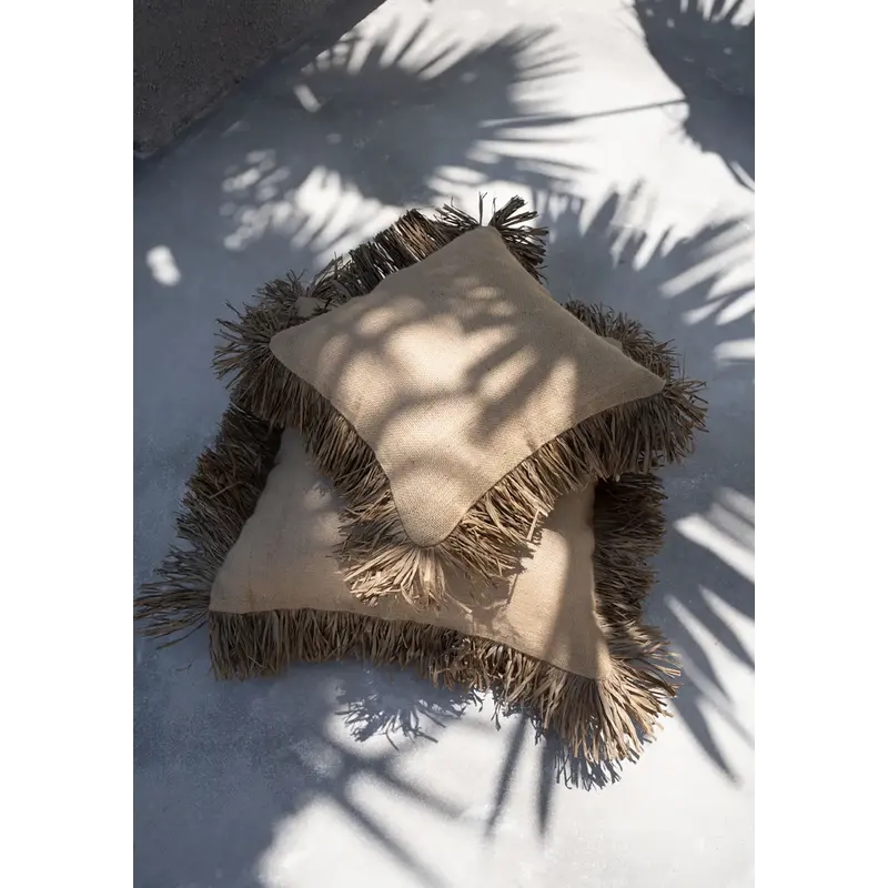 Bazar Bizar The Jute Bonita Cushion Cover - Natural - 60x60  - Copy