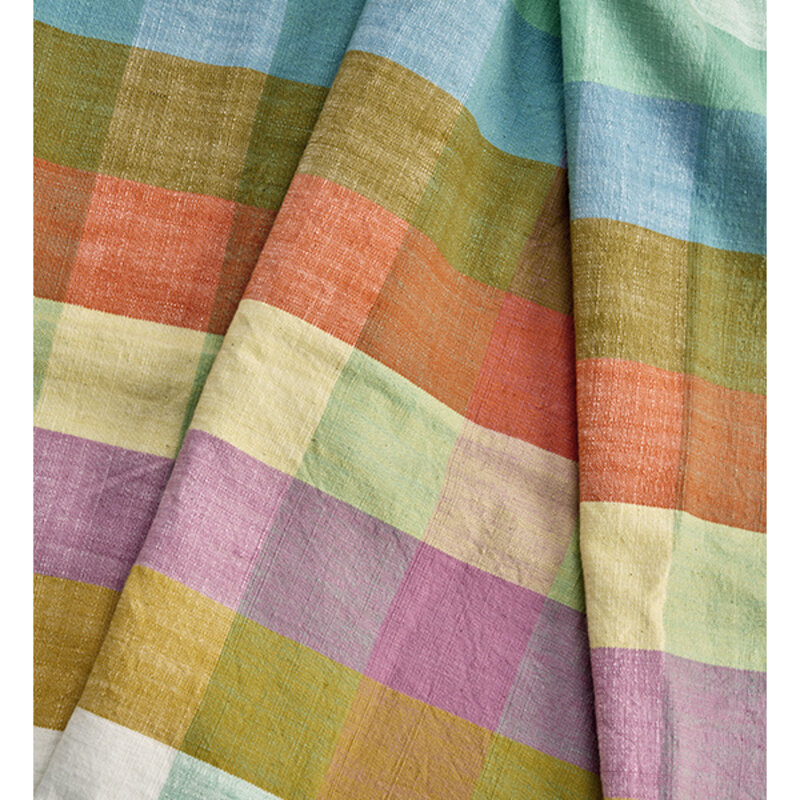 Madam Stoltz-collectie Geruit katoenen tafelkleed: multicolour