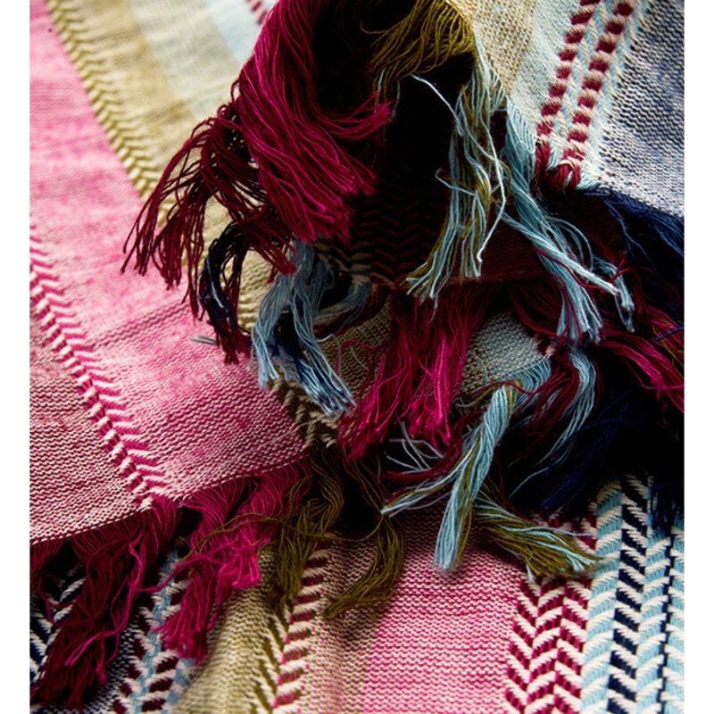 Madam Stoltz-collectie Striped hammam towel Pink multi coloured