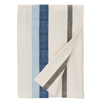 Madam Stoltz Striped kitchen towel Off white, dark blue, light blue, grey