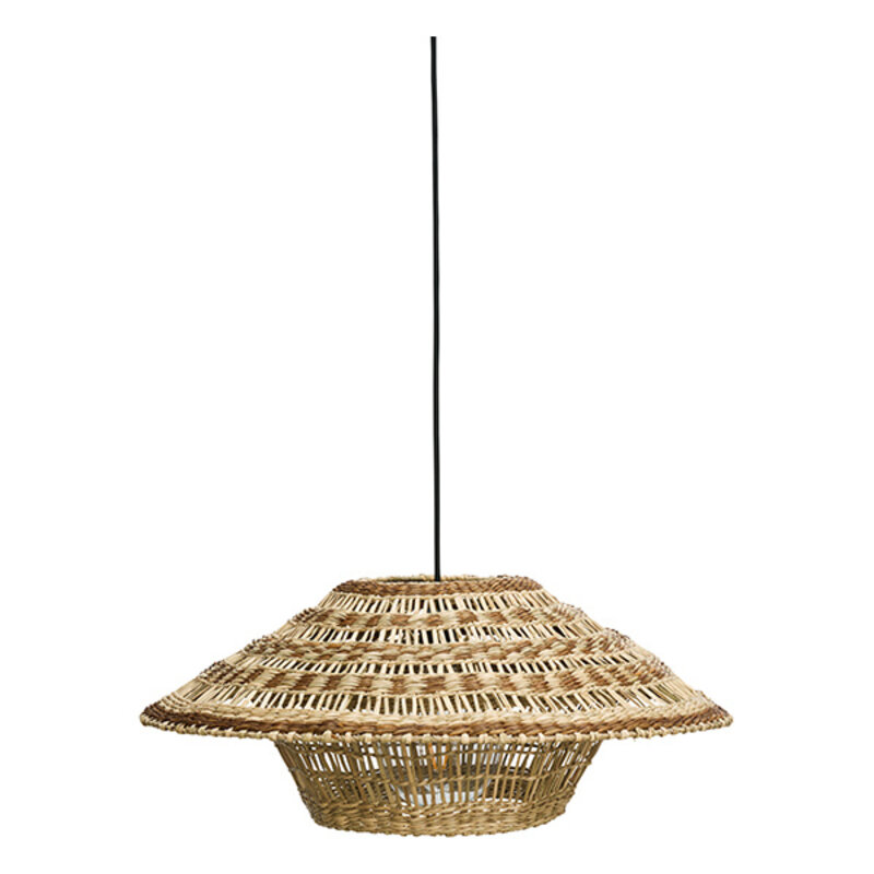 Madam Stoltz-collectie hanglamp van zeegras naturel bruin