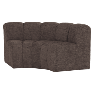 WOOOD Mojo Eetbank Halfronde Hoek Rugleuning Wollig Bruin [Fsc]