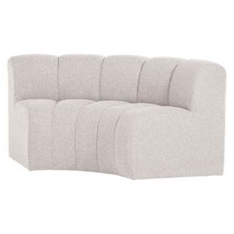 WOOOD Mojo Eetbank Halfronde Hoek Rugleuning Boucle Ecru [Fsc]