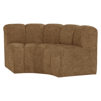 WOOOD Mojo Eetbank Halfronde Hoek Rugleuning Wollig Geel [Fsc]