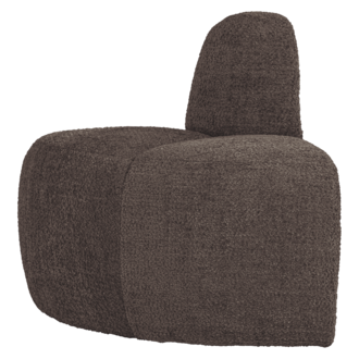 WOOOD Mojo Eetbank Hoek Rond Rugleuning Wollig Bruin [Fsc]