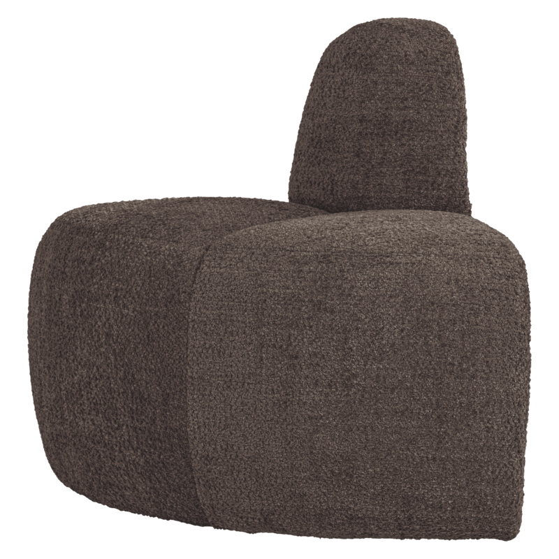WOOOD-collectie Mojo Eetbank Hoek Rond Rugleuning Wollig Bruin [Fsc]