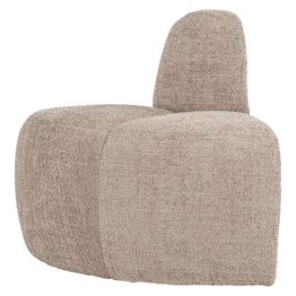 WOOOD Mojo Eetbank Hoek Rond Rugleuning Wollig Donkerzand [Fsc]