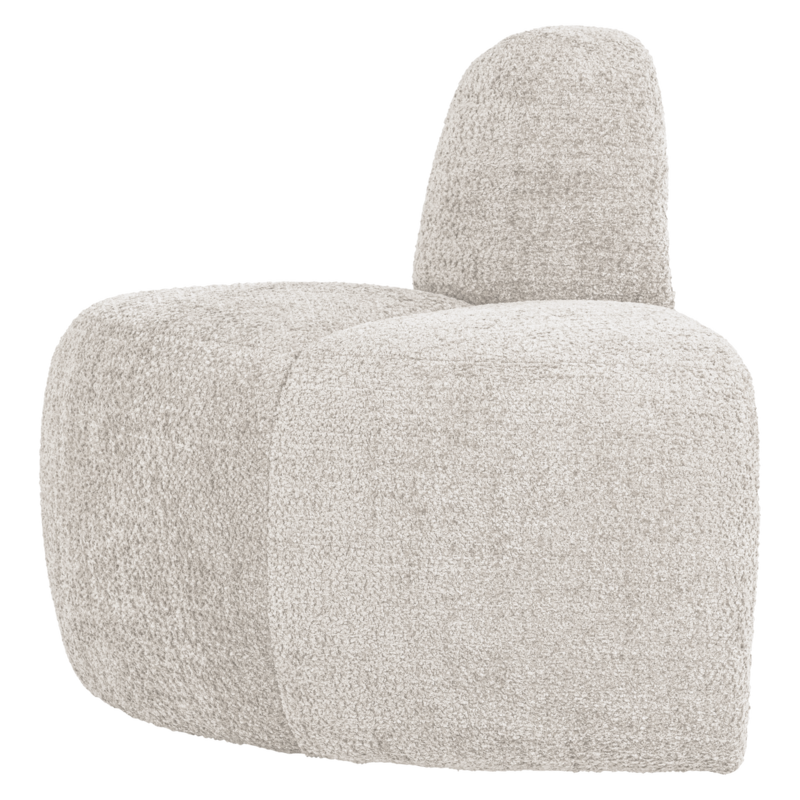 WOOOD-collectie Mojo Eetbank Hoek Rond Rugleuning Wollig Ecru [Fsc]