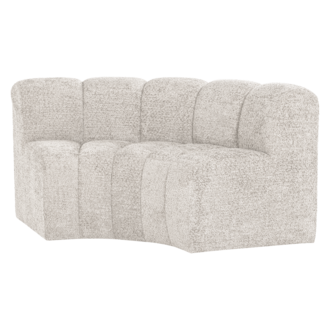 WOOOD Mojo Eetbank Halfronde Hoek Rugleuning Wollig Ecru [Fsc]