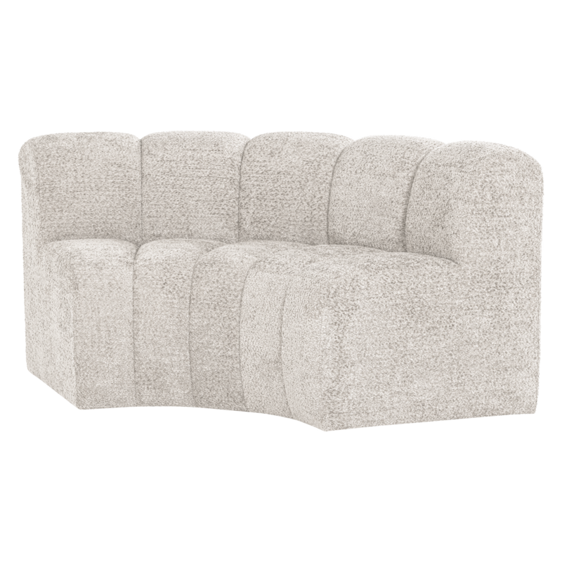 WOOOD-collectie Mojo Eetbank Halfronde Hoek Rugleuning Wollig Ecru [Fsc]