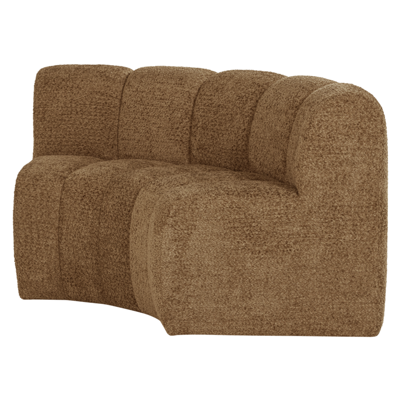 WOOOD-collectie Mojo Eetbank Halfronde Hoek Rugleuning Wollig Geel [Fsc]