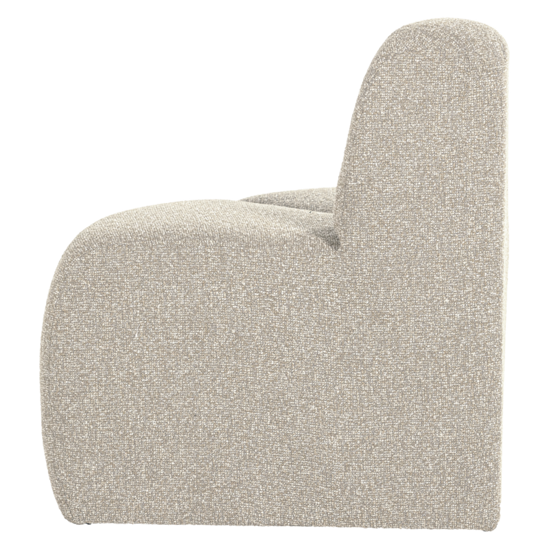 WOOOD-collectie Mojo Eetbank Hoek Rond Rugleuning Boucle Beige Melange [Fsc]