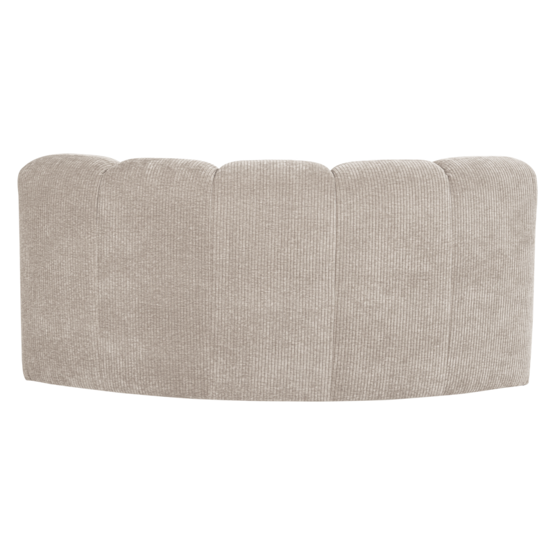 WOOOD-collectie Mojo Eetbank Halfronde Hoek Rugleuning Rib Ecru [Fsc]