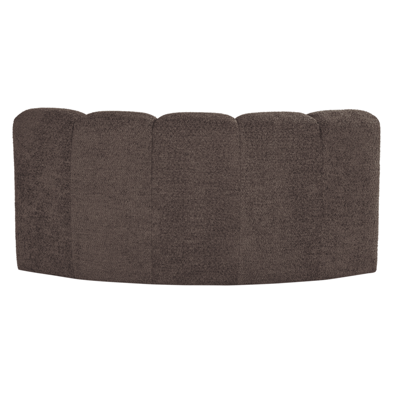 WOOOD-collectie Mojo Eetbank Halfronde Hoek Rugleuning Wollig Bruin [Fsc]