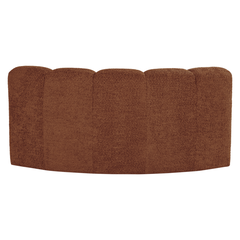 WOOOD-collectie Mojo Eetbank Halfronde Hoek Leuning Wollig Roestbruin [Fsc]