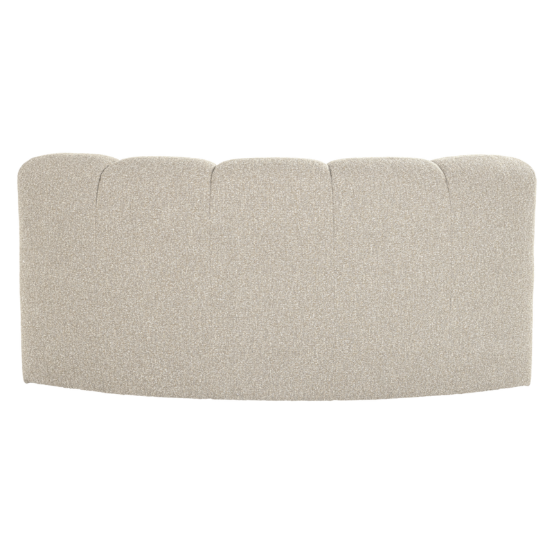 WOOOD-collectie Mojo Eetbank Halfronde Hoek Rugleuning Boucle Beige [Fsc]
