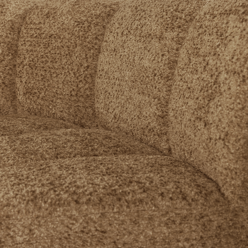 WOOOD-collectie Mojo Eetbank Halfronde Hoek Rugleuning Wollig Geel [Fsc]