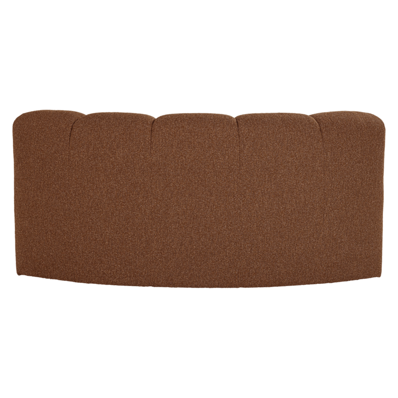 WOOOD-collectie Mojo Eetbank Halfronde Hoek Leuning Boucle Roestbruin [Fsc]