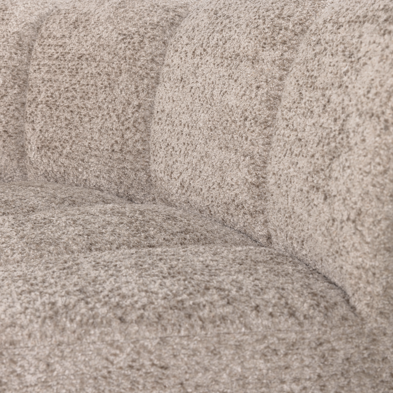 WOOOD-collectie Mojo Eetbank Halfronde Hoek Rugleuning Wollig D.Zand [Fsc]