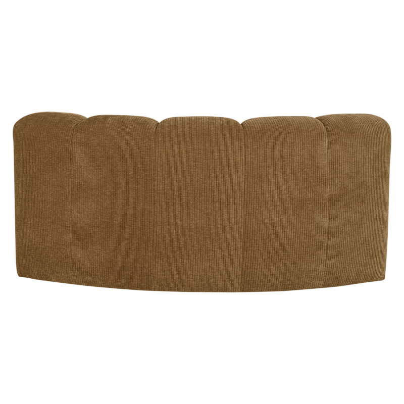 WOOOD-collectie Mojo Eetbank Halfronde Hoek Rugleuning Rib Honinggeel [Fsc]