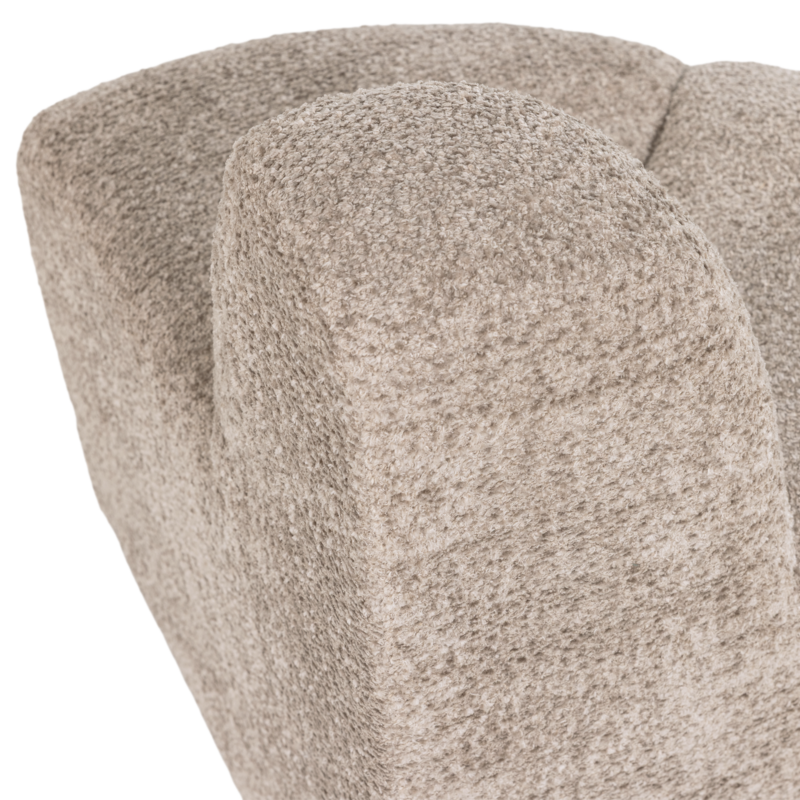 WOOOD-collectie Mojo Eetbank Hoek Rond Rugleuning Wollig Donkerzand [Fsc]