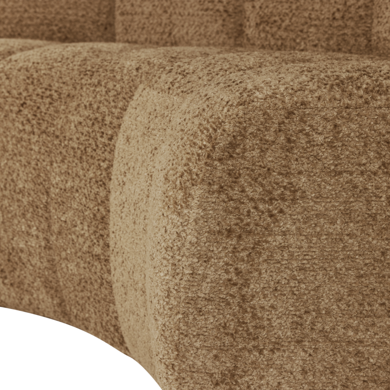 WOOOD-collectie Mojo Eetbank Halfronde Hoek Rugleuning Wollig Geel [Fsc]