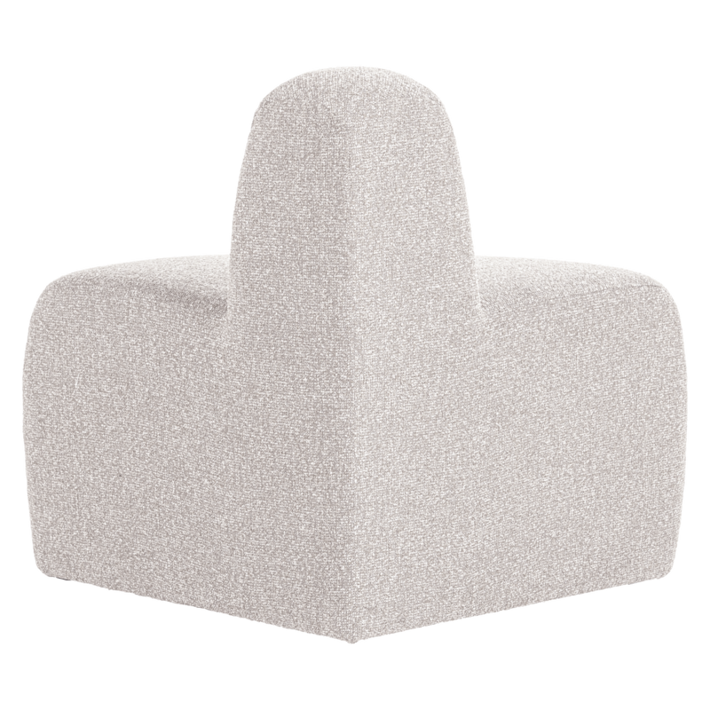 WOOOD-collectie Mojo Eetbank Hoek Rond Rugleuning Boucle Ecru Melange [Fsc]