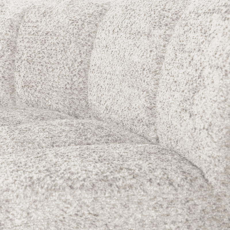 WOOOD-collectie Mojo Eetbank Halfronde Hoek Rugleuning Wollig Ecru [Fsc]