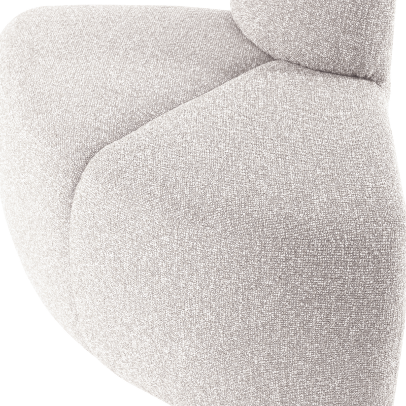 WOOOD-collectie Mojo Eetbank Hoek Rond Rugleuning Boucle Ecru Melange [Fsc]