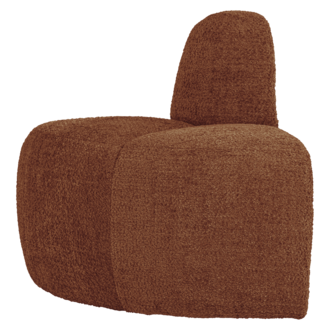 WOOOD Mojo Eetbank Hoek Rond Rugleuning Wollig Roestbruin [Fsc]