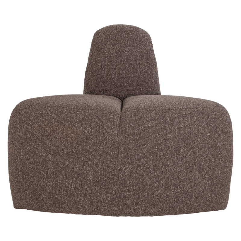 WOOOD-collectie Mojo Eetbank Hoek Rond Rugleuning Boucle Bruin Melange [Fsc]