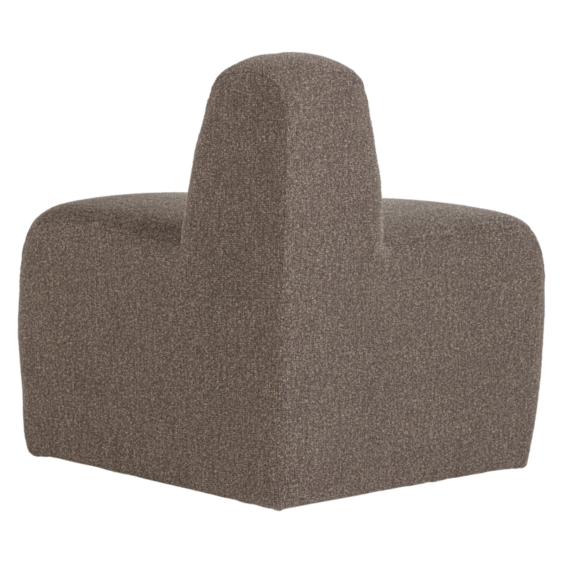 WOOOD-collectie Mojo Eetbank Hoek Rond Rugleuning Boucle Bruin Melange [Fsc]
