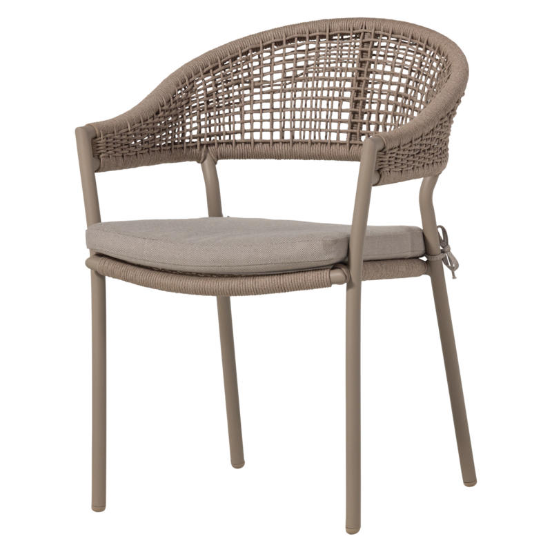 WOOOD-collectie Rilo Tuinstoel Aluminium Zand (Set Of 6)