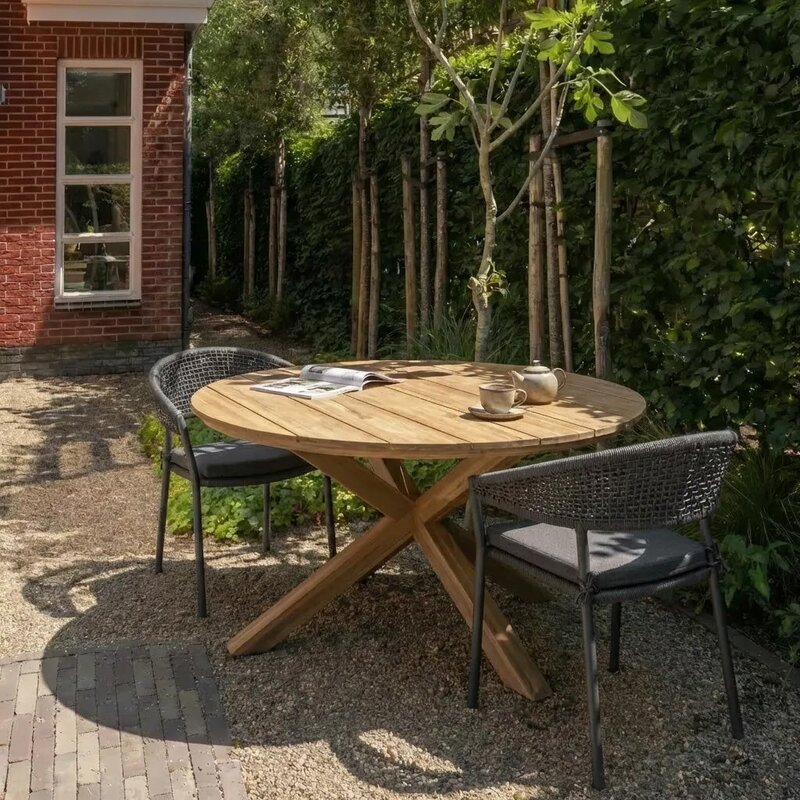 WOOOD-collectie Rilo Tuinstoel Aluminium Bruin (Set Of 6)