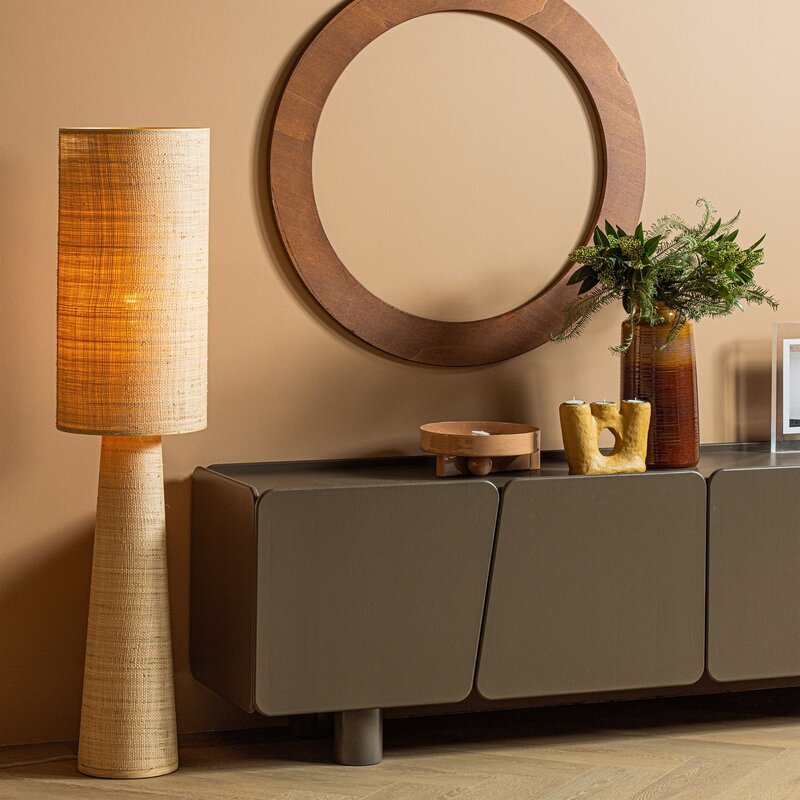 WOOOD-collectie Syro Raffia Floor Lamp, Natural, 130 x 30 cm - Copy