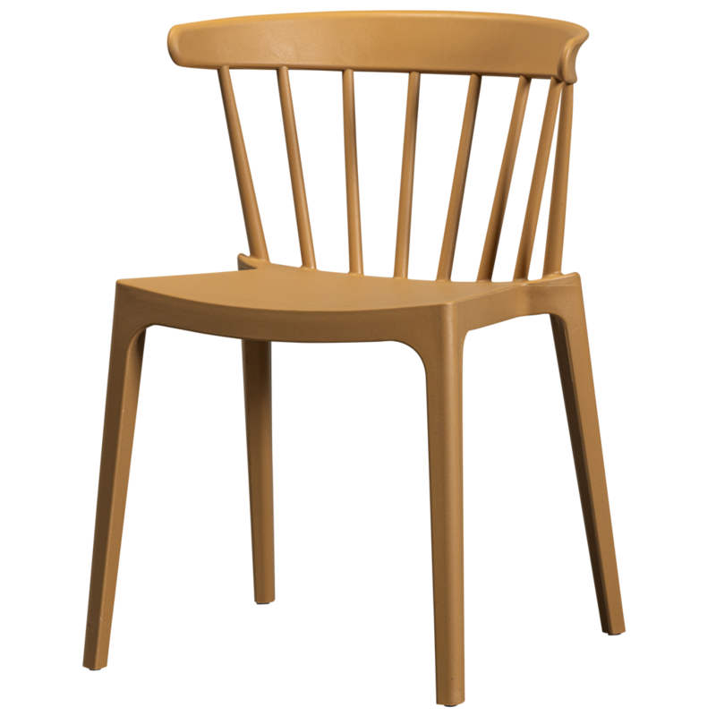 WOOOD-collectie BLISS TUINSTOEL MET SPIJLEN WOOD FIBER CARAMEL MELANGE - Copy