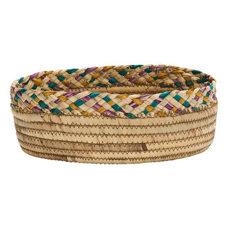 Madam Stoltz Oval water hyacinth tray Natural, multi coloured