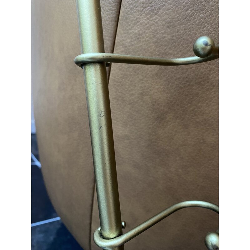 Madam Stoltz-collectie Metalen kapstok met 8 haken antiekbrass finish B-keuze