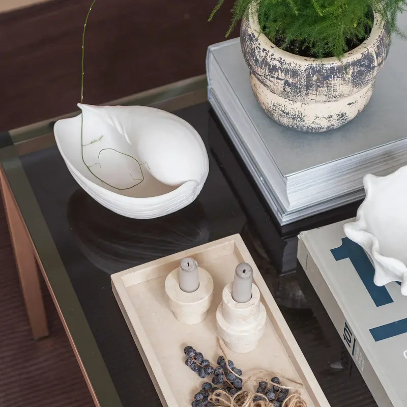 Mette Ditmer-collectie CONCH shell, small Off-white