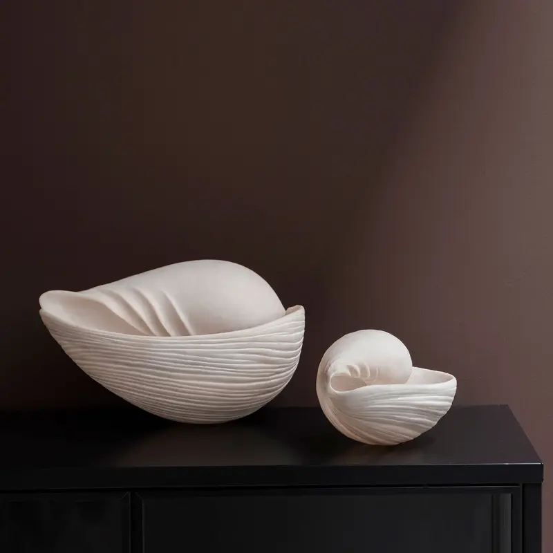 Mette Ditmer-collectie Conch Schelp, Groot Gebroken Wit