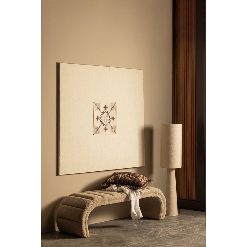 WOOOD LOFT VLOERLAMP METAAL/BOUCLE NATUREL 130XO30 CM