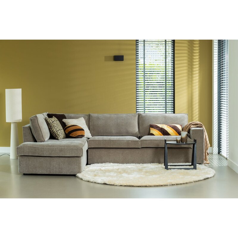 WOOOD LOFT VLOERLAMP METAAL/BOUCLE NATUREL 130XO30 CM